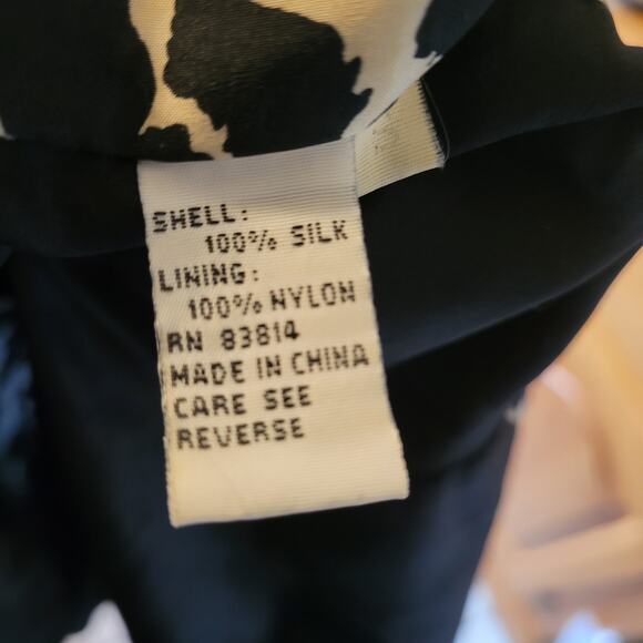 FUDA International Silk Zip-Up Jacket Size Small Y2K Leopard Print - Picture 6 of 6